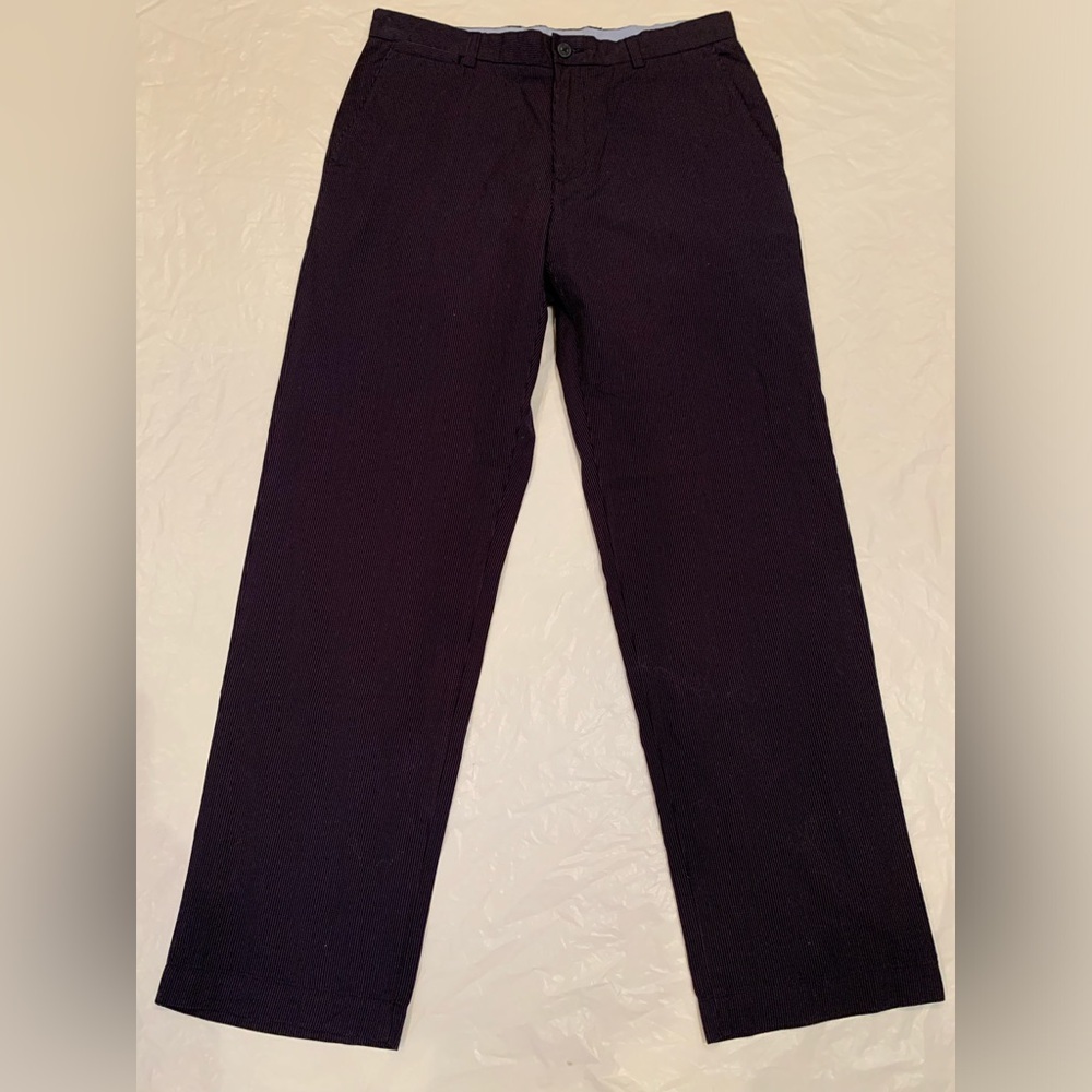 Tommy Hilfiger Flat Front Navy/Pinstripe Men's Pants 33x32